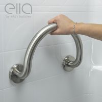 Ella Modern Brushed Stainless Steel 12”x1 ¼” Circle Grab Bar And 20”x1 ¼” Dual Bent Grab Bars – To 60% Off