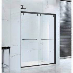 Clearance Sale Lido 60 In X 76 In Semi Frameless Bypass Sliding Shower Door In Black 280x280 1